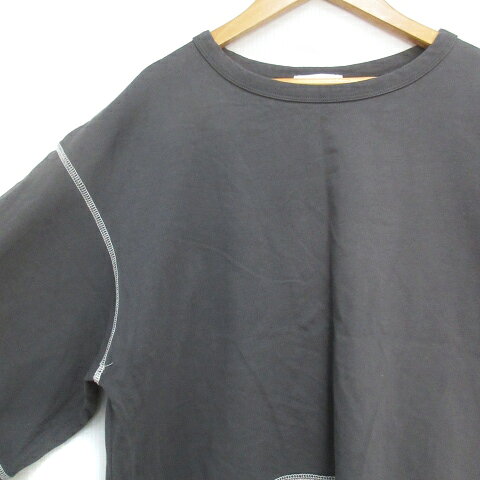 【中古】グローバルワーク GLOBAL WORK カットソー 長袖 ラウンドネック 無地 F チャコールグレー 白 ホワイト /FF24 レディース 【ベクトル 古着】 230904 auc-vector-19455637 ブランド古着の買取販売ベクトル サンプル画像3