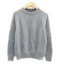 【中古】ナノユニバース nano universe ニット カットソー クルーネック 長袖 無地 ウール S グレー /HO30 レディース 【ベクトル 古着】 230905(4)