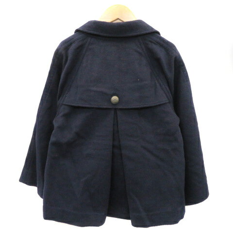 【中古】デイシー deicy Pコート ピーコート ショート丈 ダブルボタン 無地 ウール F 紺 ネイビー /YK2 ■MO レディース 【ベクトル 古着】 230908