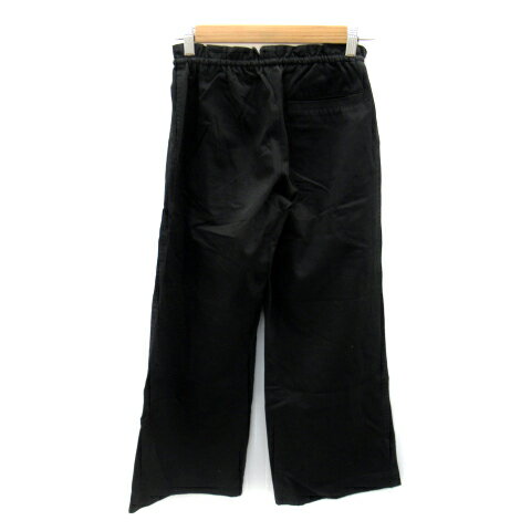 【中古】オゾック OZOC ワイドパンツ イージーパンツ アンクル丈 38 黒 ブラック /SY24 ■MO レディース 【ベクトル 古着】 230913