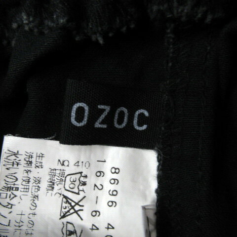 【中古】オゾック OZOC ワイドパンツ イージーパンツ アンクル丈 38 黒 ブラック /SY24 ■MO レディース 【ベクトル 古着】 230913