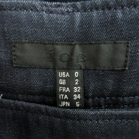 【中古】アイシービー iCB ワイドパンツ スラックスパンツ ロング丈 無地 0 紺 ネイビー /SY19 ■MO レディース 【ベクトル 古着】 230907