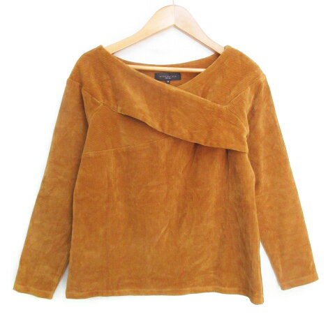 乐天商城 - 【中古】アトリエシックス atelier six カットソー コーデュロイ 長袖 カシュクール 無地 38 キャメル ベージュ /FF47 レディース 【ベクトル 古着】 230907