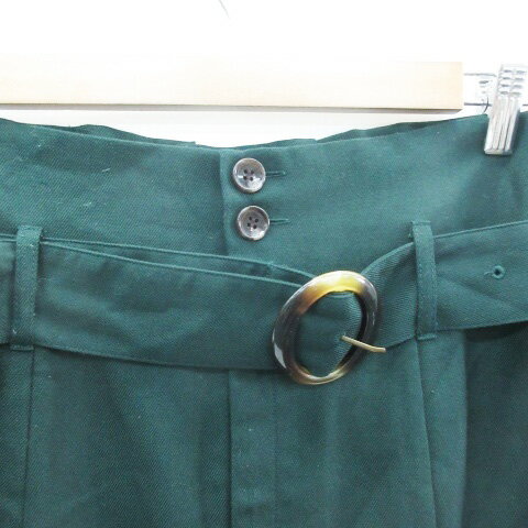 【中古】ナノユニバース nano universe タイトスカート ロング丈 スリット ベルト 38 グリーン 緑 /YM20 レディース 【ベクトル 古着】 230907