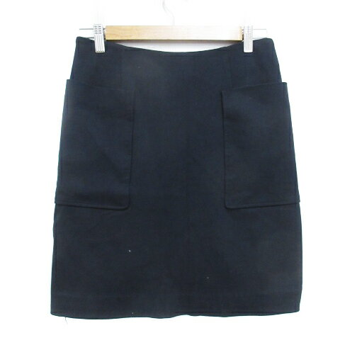 【中古】オペーク OPAQUE タイトスカート ひざ丈 無地 M 紺 ネイビー /FF41 レディース 【ベクトル 古着】 230922