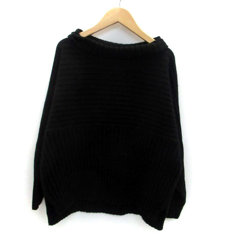 Turtleneck - 【中古】ロペピクニック ROPE Picnic ニット セーター タートルネック 長袖 無地 オーバーサイズ 40 黒 ブラック /HO49 ■MO レディース 【ベクトル 古着】 230915