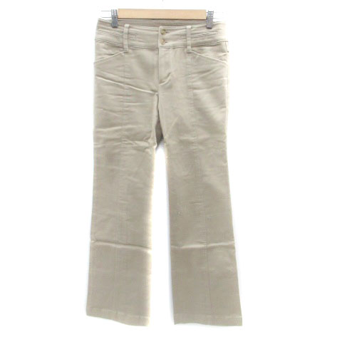 【中古】マカフィー MACPHEE トゥモローランド フレアパンツ ロング丈 36 ベージュ /HO33 レディース 【ベクトル 古着】 230927