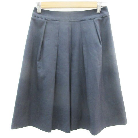 【中古】23区 オンワード樫山 フレアスカート ひざ丈 36 ネイビー 紺 /YM14 レディース 【ベクトル 古着】 230927