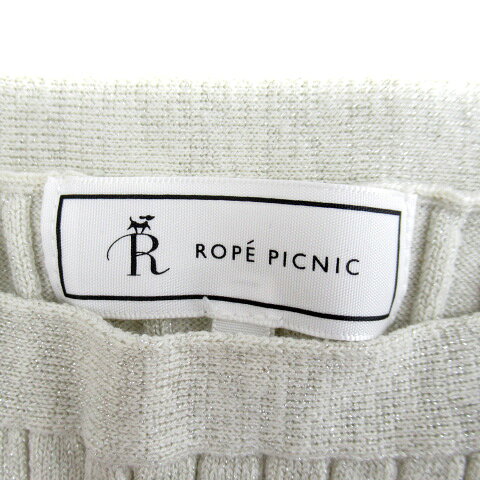 【中古】ロペピクニック ROPE Picnic リブニット カットソー 長袖 ボートネック ラメ入り 38 オフホワイト /SY1 レディース 【ベクトル 古着】 231003 auc-vector-19500857 ブランド古着の買取販売ベクトル サンプル画像3