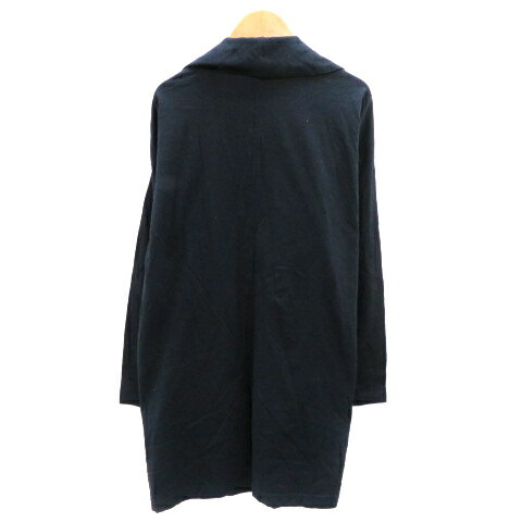 【中古】ザショップティーケー THE SHOP TK ショールカラージャケット ミドル丈 前開き 無地 オーバーサイズ L 紺 ネイビー /YK33 メンズ 【ベクトル 古着】 231004