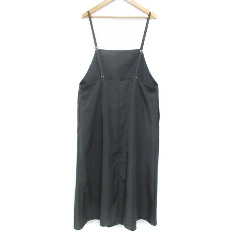 【中古】ロペピクニック ROPE Picnic フレアワンピース ロング丈 キャミソール ノースリーブ スクエアネック 無地 38 チャコールグレー /FF14 レディース 【ベクトル 古着】 231107