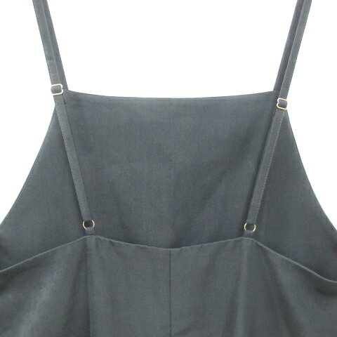 【中古】ロペピクニック ROPE Picnic フレアワンピース ロング丈 キャミソール ノースリーブ スクエアネック 無地 38 チャコールグレー /FF14 レディース 【ベクトル 古着】 231107