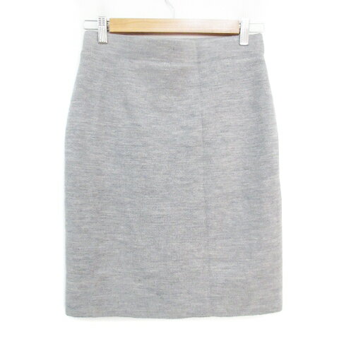 【中古】フィールドドリーム field/dream ニットスカート タイトスカート ひざ丈 ウール混 M 杢グレー /FF55 レディース 【ベクトル 古着】 231005