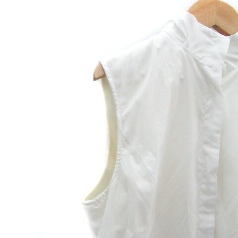 【中古】ロイスクレヨン Lois CRAYON ジャケット ベスト ミドル丈 ナイロン M オフホワイト /HO31 レディース 【ベクトル 古着】 231107