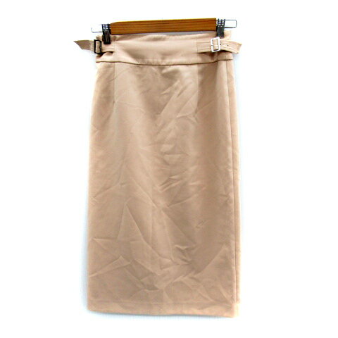 【中古】ナノユニバース nano universe Aperi タイトスカート ロング丈 無地 バックスリット 36 ベージュ /SY15 レディース 【ベクトル 古着】 231007