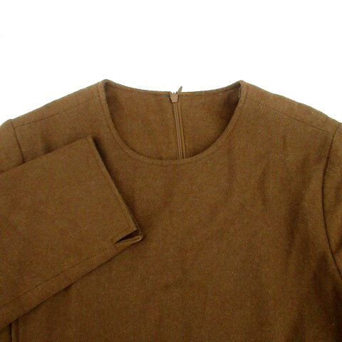 【中古】ミラオーウェン Mila Owen カットソー ラウンドネック 長袖 リボンベルト付き ウール混 F 茶色 ブラウン /HO33 レディース 【ベクトル 古着】 231010 auc-vector-19510595 ブランド古着の買取販売ベクトル サンプル画像3