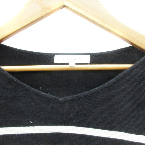 【中古】グローバルワーク GLOBAL WORK ニット カットソー 長袖 Vネック S ブラック 黒 /YM21 レディース 【ベクトル 古着】 231010 auc-vector-19510812 ブランド古着の買取販売ベクトル サンプル画像3