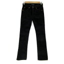 【中古】アールジーン Earl Jean デニムパンツ ジーンズ コーデュロイパンツ フレア ロング丈 24 黒 ブラック /YS4 レディース 【ベクトル 古着】 231011(4)