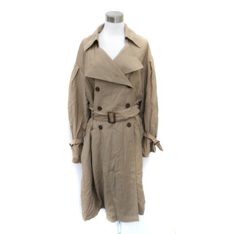【中古】アプレジュール apres jour トレンチコート ロング丈 F ベージュ /SM7 レディース 【ベクトル 古着】 231012 【中古】アプレジュール apres jour トレンチコート ロング丈 F ベージュ /SM7 レディース 【ベクトル 古着】 231012