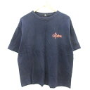 【中古】カンビオ CAMBIO Tシャツ カットソー 半袖 ラウンドネック プリント M ネイビー 紺 /YM40 メンズ 【ベクトル 古着】 231016