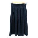 【中古】ナイスクラップ NICE CLAUP continuer de フレアスカート ギャザースカート ロング丈 無地 紺 ネイビー /SY17 ■MO レディース 【ベクトル 古着】 231018(4)
