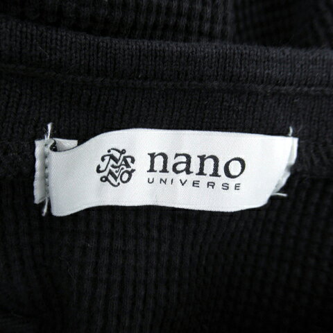 【中古】ナノユニバース nano universe ワッフルカットソー 長袖 スリットネック 無地 オーバーサイズ 38 黒 ブラック /SY29 レディース 【ベクトル 古着】 231031 auc-vector-19539521 ブランド古着の買取販売ベクトル サンプル画像3