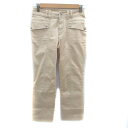 【中古】エムケー ミッシェルクラン MK MICHEL KLEIN テーパードパンツ クロップドパンツ 七分丈 38 ベージュ /HO20 レディース 【ベクト...