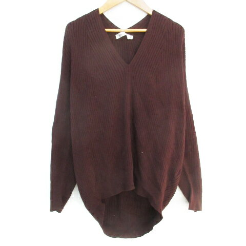 【中古】マウジー moussy リブニット 