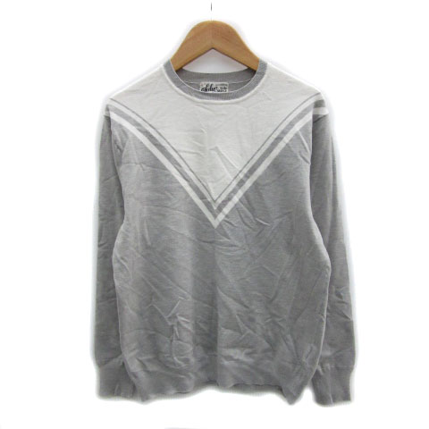 【中古】ルルオンザブリッジ LULU on the BRIDGE ニット カットソー 長袖 ラウンドネック グレー /MS33..