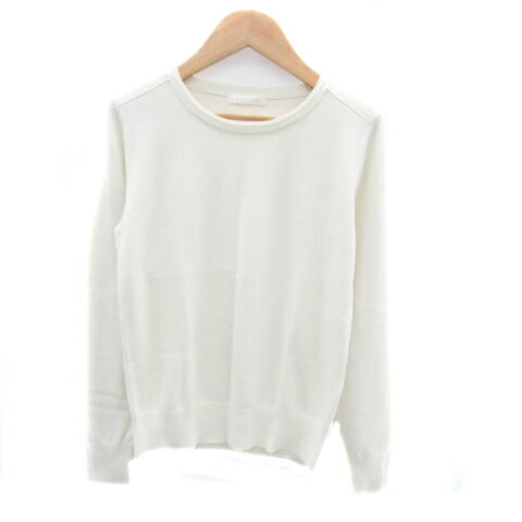 【中古】エージーバイアクアガール AG by aquagirl ニット カットソー ラウンドネック 長袖 無地 M オ..