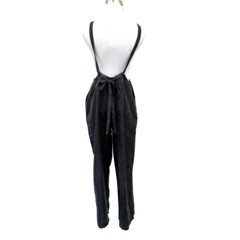 【中古】アンジェリーナ ANGELINA サロペット オーバーオール ワイドパンツ ロング丈 グレー /SM37 レディース 【ベクトル 古着】 231110