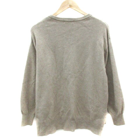 【中古】グローバルワーク GLOBAL WORK ニット カットソー 長袖 クルーネック M ベージュ /YM33 レディース 【ベクトル 古着】 231115 auc-vector-19553506 ブランド古着の買取販売ベクトル サンプル画像2