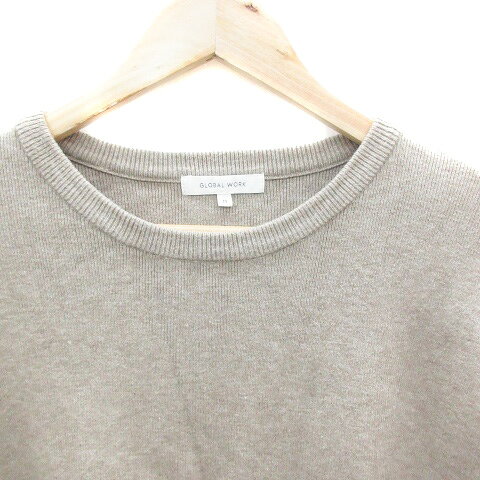 【中古】グローバルワーク GLOBAL WORK ニット カットソー 長袖 クルーネック M ベージュ /YM33 レディース 【ベクトル 古着】 231115 auc-vector-19553506 ブランド古着の買取販売ベクトル サンプル画像3