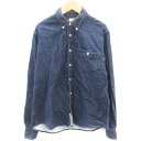 【中古】B&Y ユナイテッドアローズ BEAUTY&YOUTH ビューティー&ユース カジュアルシャツ 長袖 ボタンダウン M ネイビー 紺 /YM44 レディ...