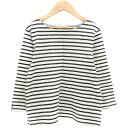 【中古】アフタヌーンティー Afternoon Tea WARDROBE カットソー 七分袖 ラウンドネック ボーダー柄 38 オフホワイト 白 /YM25 レディース 【ベクトル 古着】 231120(4)