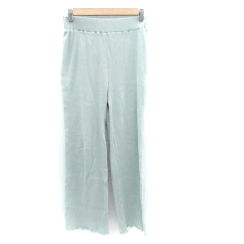 【中古】アルシーヴ archives リブパンツ アンクル丈 ストレートパンツ イージーパンツ M ミントグリーン /HO31 レディース 【ベクトル 古着】 231206 【中古】アルシーヴ archives リブパンツ アンクル丈 ストレートパンツ イージーパンツ M ミントグリーン /HO31 レディース 【ベクトル 古着】 231206