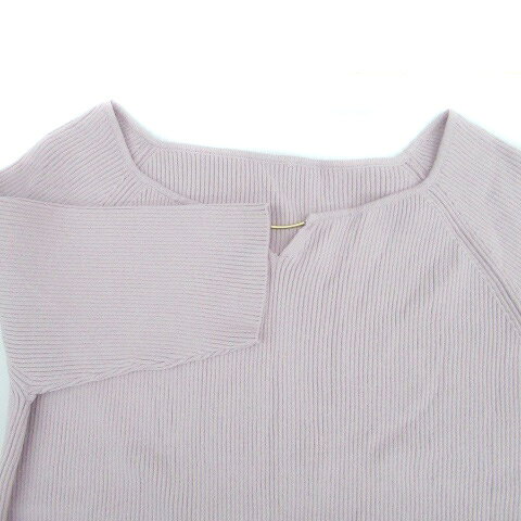 【中古】ロペピクニック ROPE Picnic ニット カットソー リブ スリットネック 五分袖 38 ピンク /HO14 レディース 【ベクトル 古着】 231212 auc-vector-19584824 ブランド古着の買取販売ベクトル サンプル画像3