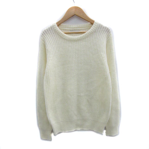 【中古】フィルター philter ニット セーター 長袖 ラウンドネック ウール混 M ホワイト 白 /MS24 レデ..