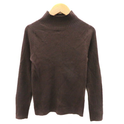 【中古】プロポーション ボディドレッシング PROPORTION BODY DRESSING リブニット カットソー 長袖 ハイネック 無地 2 ブラウン /YK30 レディース 【ベクトル 古着】 231211 【中古】プロポーション ボディドレッシング PROPORTION BODY DRESSING リブニット カットソー 長袖 ハイネック 無地 2 ブラウン /YK30 レディース 【ベクトル 古着】 231211