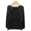 【中古】アナイ ANAYI カットソー 七分袖 Vネック 無地 38 黒 ブラック /YK38 レディース 【ベクトル 古着】 231212(4)