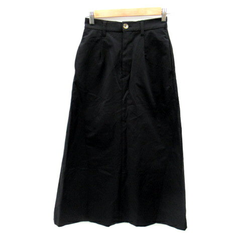 【中古】ジーナシス JEANASIS フレアスカート ロング丈 マキシ丈 無地 スリット F 黒 ブラック /SY12 レディース 【ベクトル 古着】 231220 【中古】ジーナシス JEANASIS フレアスカート ロング丈 マキシ丈 無地 スリット F 黒 ブラック /SY12 レディース 【ベクトル 古着】 231220