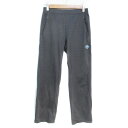【中古】デサント DESCENTE スポーツウェア イージーパンツ ストレートパンツ ロング丈 ロゴプリント M チャコールグレー /FF21 レディース 【ベ...