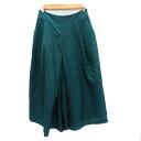 【中古】カリテ qualite ガウチョパンツ ワイドパンツ 七分丈 無地 ウール 36 緑 グリーン /YK8 レディース 【ベクトル 古着】 231221