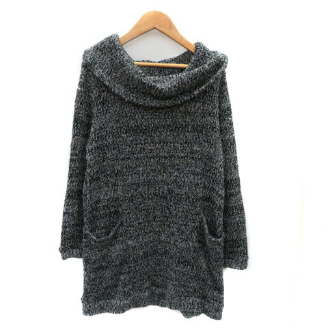 【中古】シューラルー SHOO・LA・RUE チュニック ニット カットソー 長袖 オフタートルネック 無地 M 黒 ブラック /YK28 レディース 【ベクトル 古着】 231225 【中古】シューラルー SHOO・LA・RUE チュニック ニット カットソー 長袖 オフタートルネック 無地 M 黒 ブラック /YK28 レディース 【ベクトル 古着】 231225