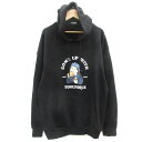 【中古】フック HOOK パーカー プルオーバー 長袖 プリント L ブラック 黒 /YM29 メンズ 【ベクトル 古着】 231227