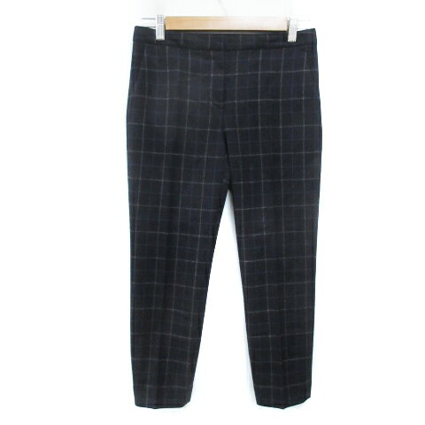 【中古】セオリー theory スラックスパンツ テーパードパンツ アンクル丈 ウール ウィンドウペン柄 マルチカラー 0 黒 白 ブラック ホワイト /FF26 レディース 【ベクトル 古着】 240110 【中古】セオリー theory スラックスパンツ テーパードパンツ アンクル丈 ウール ウィンドウペン柄 マルチカラー 0 黒 白 ブラック ホワイト /FF26 レディース 【ベクトル 古着】 240110