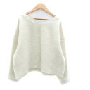 【中古】ディスコート Discoat トレーナー クルーネック 長袖 ボア M アイボリー /HO19 レディース 【ベクトル 古着】 240119