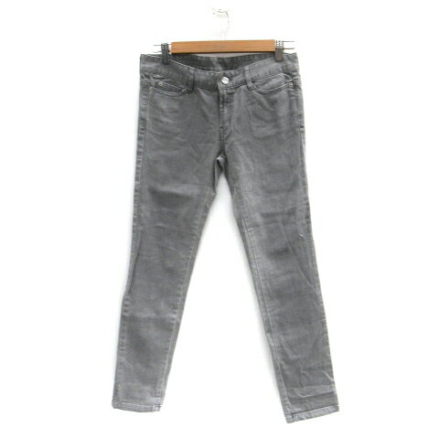 【中古】エル ELLE デニムパンツ ジーンズ スキニー ロング丈 38 グレー /SM12 レディース 【ベクトル 古着】 240122