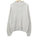 【中古】未使用品 ディスコート Discoat ニット セーター 長袖 ハイネック 無地 M ベージュ /FF46 レディース 【ベクトル 古着】 240131