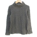 【中古】シンプリシテェ Simplicite ニット カットソー 長袖 タートルネック ケーブル編み F グレー /FF32 レディース 【ベクトル 古着】 2...